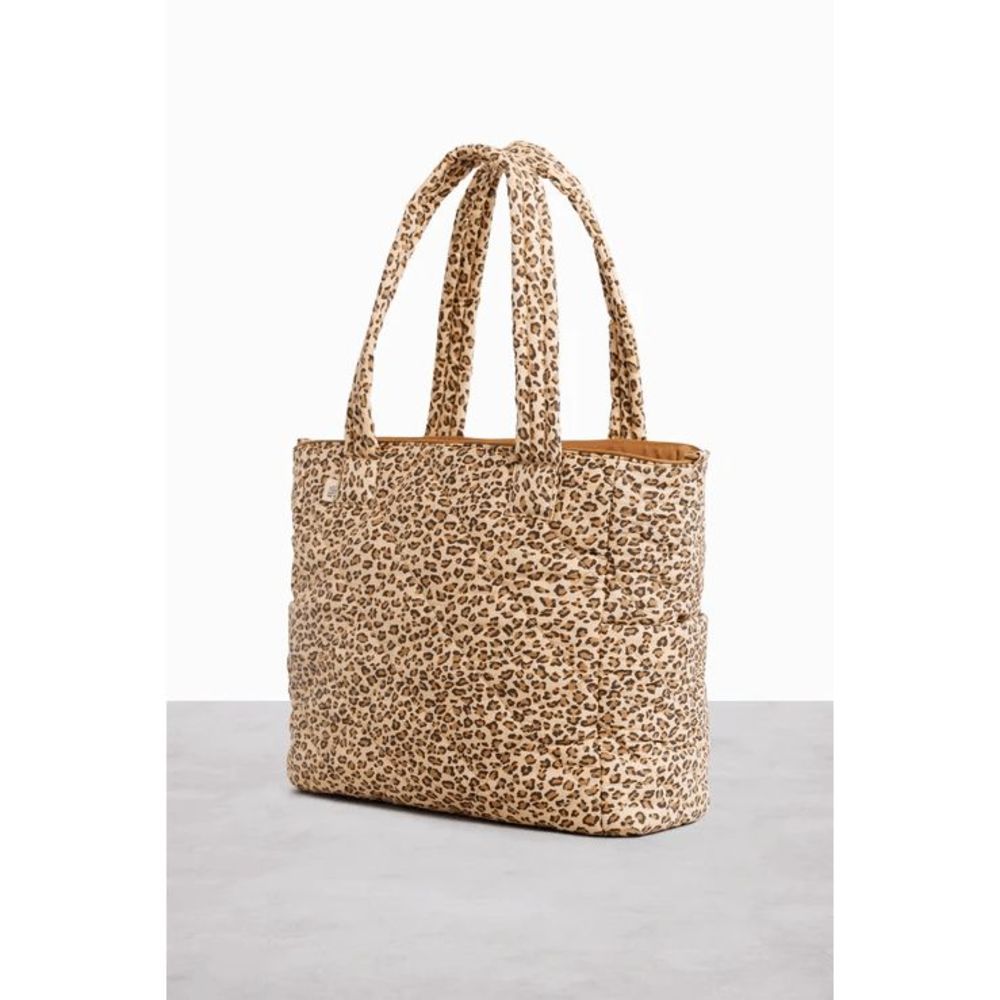 NWT BEIS x Elsa Hosk Quilted Tote Diaper Bag in Wild Child Animal Print - Picture 3 of 13
